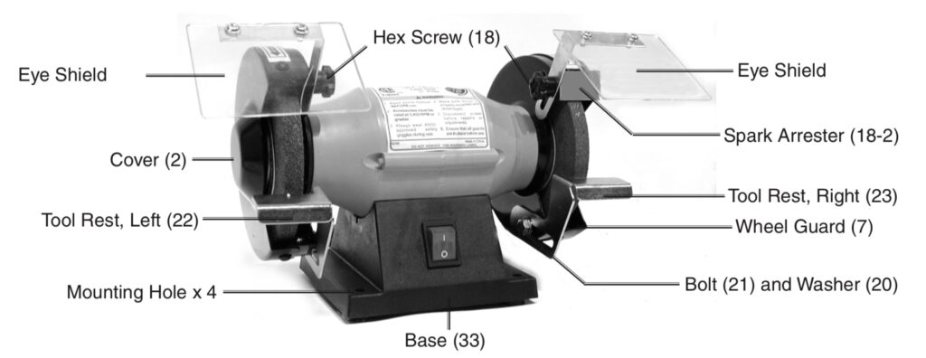 Bench Grinder Parts Diagram