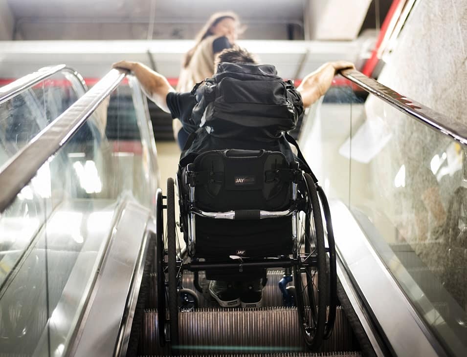 Wheelchair accessible Escalator