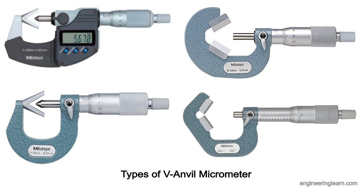 Odd Groove Micrometer V-Anvil Micrometer Etc.-1-15mm Milling Cutters Used to Measure The Diameter of Odd Groove Parts Such As Taps Reamers 