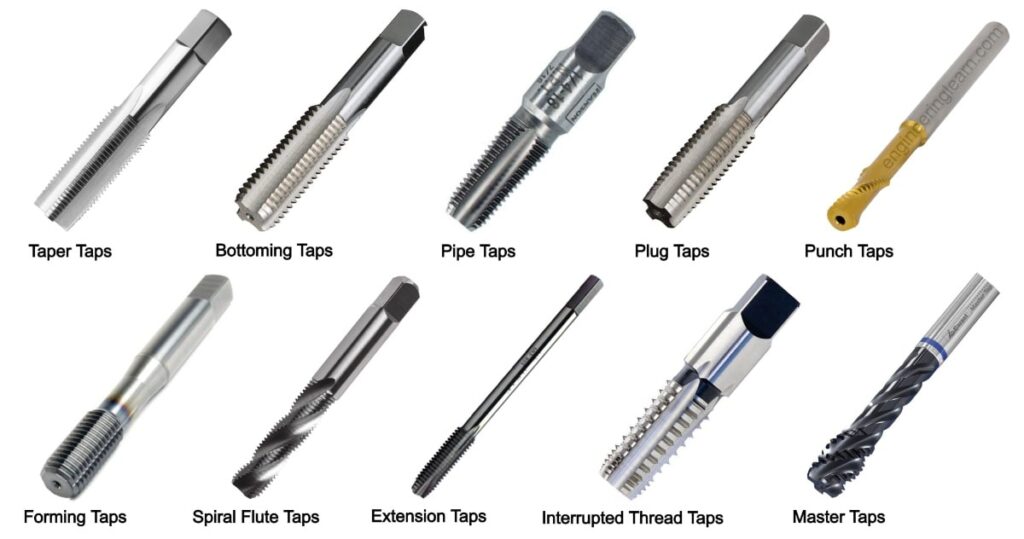 9 Types of Thread Taps and Their Uses [with Pictures & Names]
