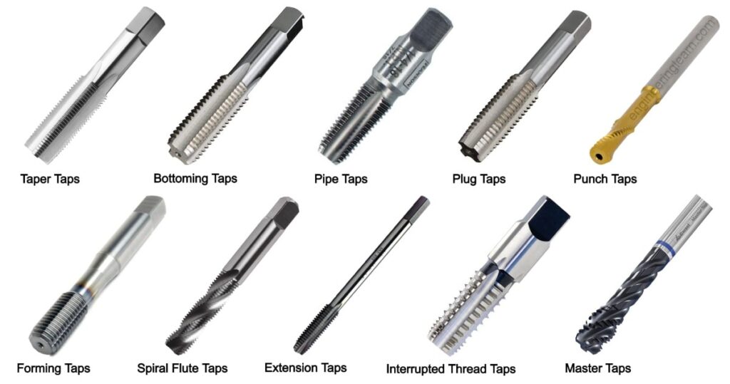 9 Types of Thread Taps and Their Uses [with Pictures & Names