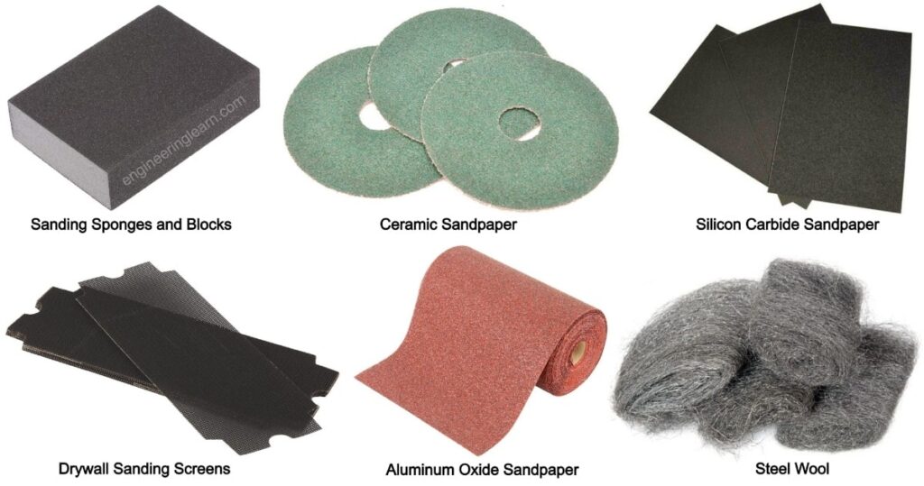 sandpaper is made up of