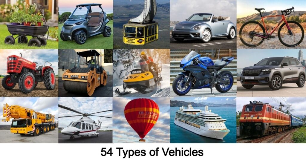 54 Types of Vehicles - Benefits of Vehicles [with Pictures & Names]