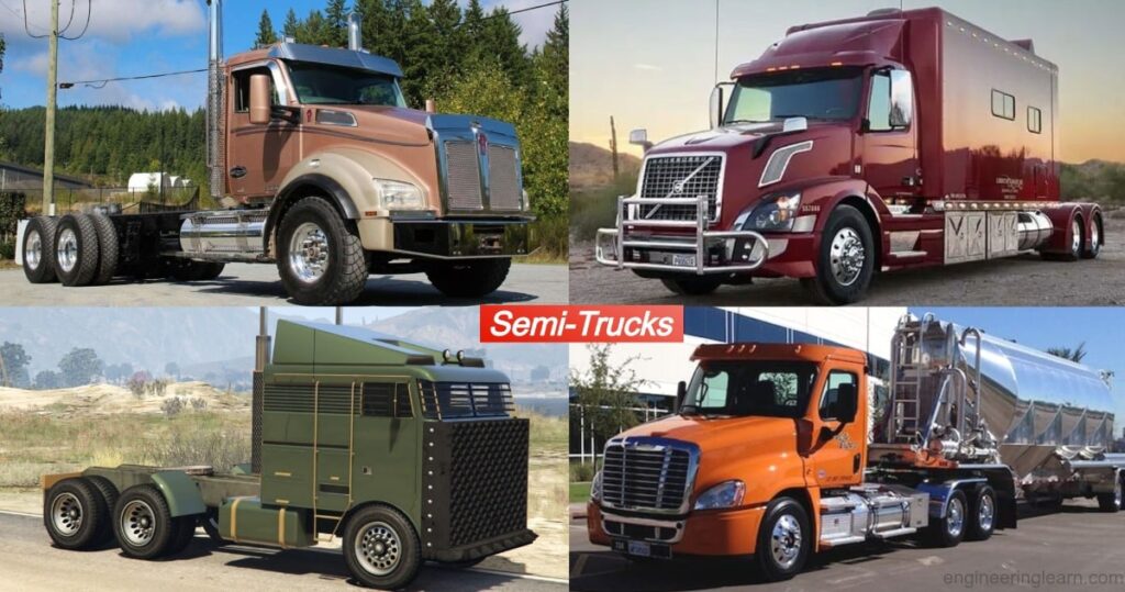 5 Types of Semi-Trucks - Introduction, Weights, Brands & Fundamentals [with Pictures & Names]