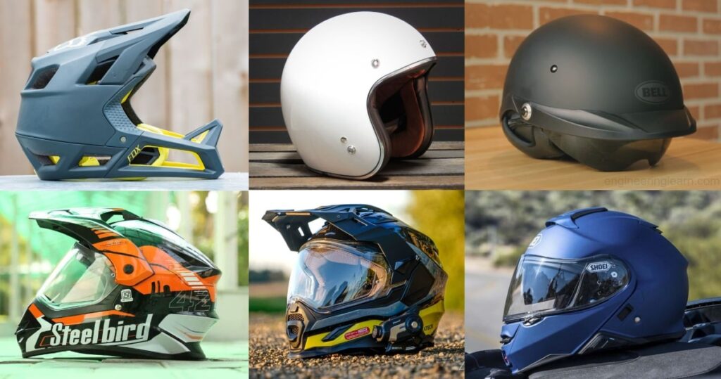 Types of Helmets (Motorcycle) - Anatomy of the Safest Motorcycle Helmet [with Pictures & Names]