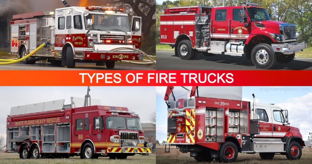 10 Types of Fire Trucks - [with Pictures & Names]