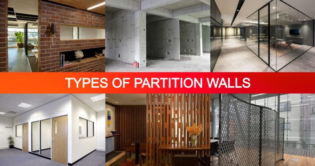 13 Types of Partition Walls - Uses, Advantages & Disadvantages [Explained with Details]